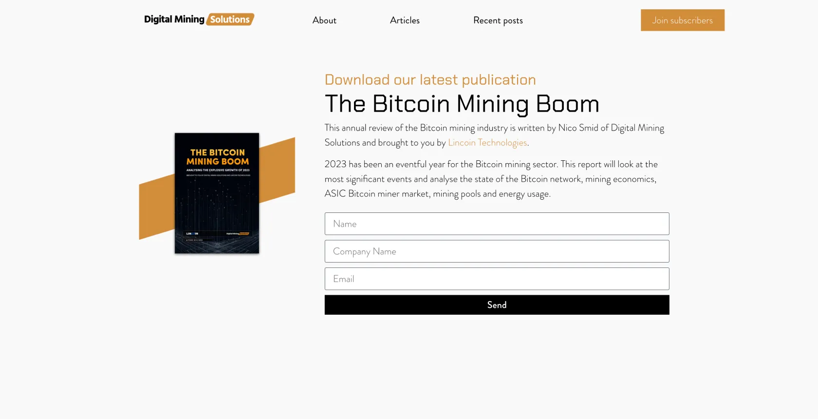 A further Digital Mining Solutions page